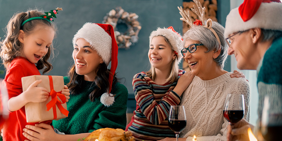 família no Natal