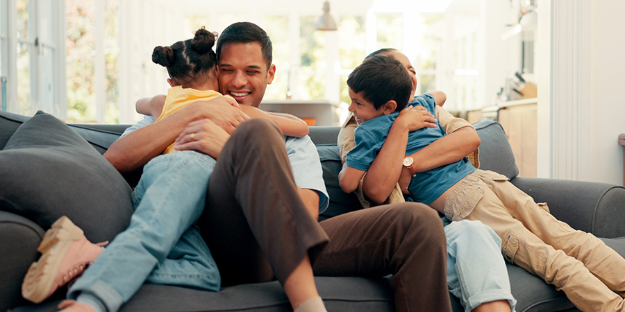 momento família e abraços 